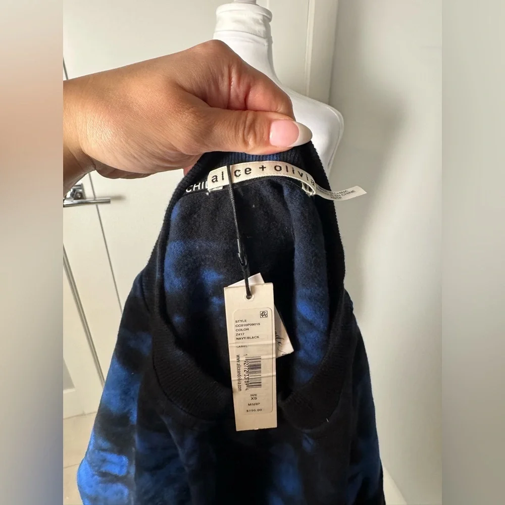 Alice and Olivia Ansley Tie Dyed Cropped Sweater